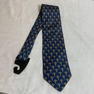 New Rick Vela 100% Silk Medical Symbol Hand Sewn Tie